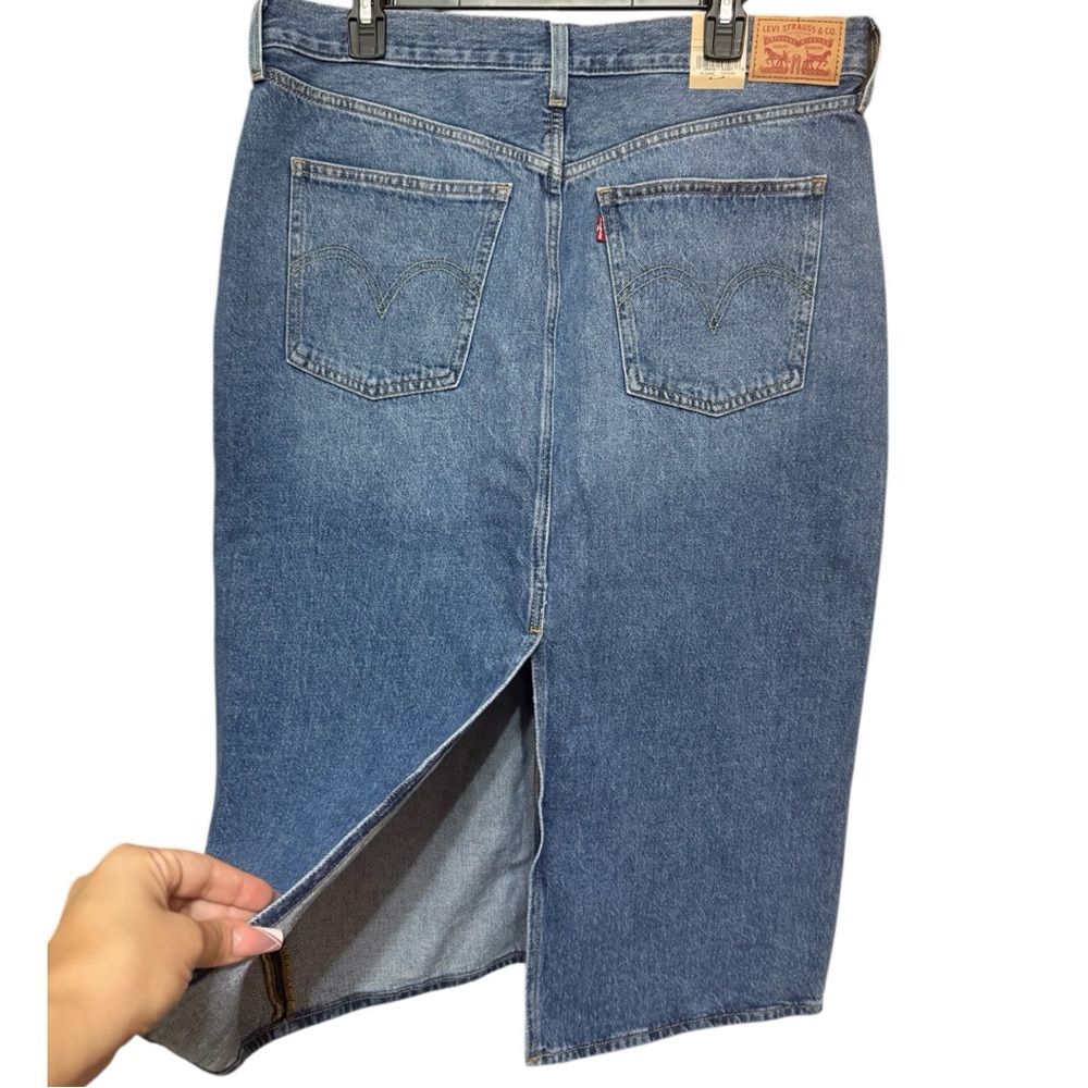 Levi's Women’s High Rise Slit Skirt - Size 14/32 - Picture 3 of 8